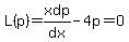 L%28p%29+=+xdp%2Fdx-4p+=+O