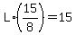 L%2A%2815%2F8%29+=+15