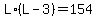 L%2A%28L-3%29+=+154