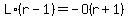 L%2A%28r-1%29=-O%28r%2B1%29