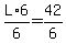 L%2A6%2F6+=+42%2F6