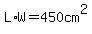 L%2AW=450+cm%5E2