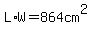 L%2AW=864+cm%5E2