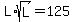 L%2Asqrt%28L%29=125