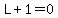 L%2B1=0