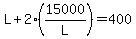 L%2B2%2815000%2FL%29=400