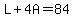 L%2B4A=84