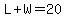 L%2BW=20