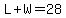 L%2BW=28