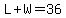 L%2BW=36