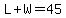 L%2BW=45
