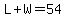 L%2BW=54