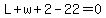 L%2Bw%2B2-22=0