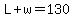 L%2Bw=130