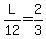 L%2F12=+2%2F3