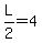 L%2F2+=+4