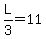 L%2F3=11
