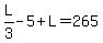 L%2F3-5%2BL=265