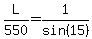 L%2F550=1%2Fsin%2815%29
