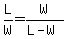 L%2FW+=+W%2F%28L-W%29