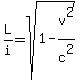 L%2Fi+=+sqrt%281+-+v%5E2%2Fc%5E2%29