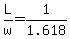 L%2Fw=1%2F1.618
