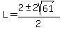 L=%282%2B-+2sqrt%2861%29%29%2F2