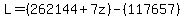 L=%28262144%2B7z%29-%28117657%29