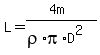 L=%284m%29%2F%28rho%2Api%2AD%5E2%29
