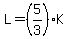 L=%285%2F3%29K