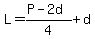 L=%28P-2d%29%2F4%2Bd
