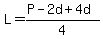 L=%28P-2d%2B4d%29%2F4