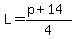 L=%28p%2B14%29%2F4
