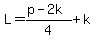 L=%28p-2k%29%2F4%2Bk