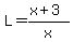L=%28x%2B3%29%2Fx