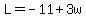 L=-11%2B3w
