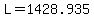 L=1428.935