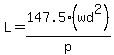 L=147.5%28wd%5E2%29%2Fp
