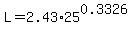 L=2.43%2A25%5E0.3326