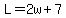 L=2w%2B7