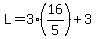 L=3%2816%2F5%29%2B3