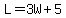 L=3W%2B5
