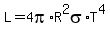 L=4pi%2AR%5E2sigma%2AT%5E4+