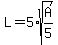 L=5%2Asqrt%28A%2F5%29
