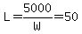 L=5000%2FW=50