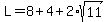 L=8%2B4%2B2%2Asqrt%2811%29