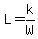L=k%2FW