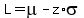 L=mu-z%2Asigma