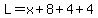 L=x%2B8%2B4%2B4