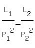 L%5B1%5D%2FP%5B1%5D%5E2=L%5B2%5D%2FP%5B2%5D%5E2